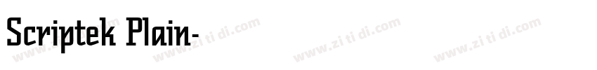 Scriptek Plain字体转换